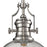 Atlas Lighting Chadwick 13'' Wide 1Lt Pendant, Satin Nickel/Clear