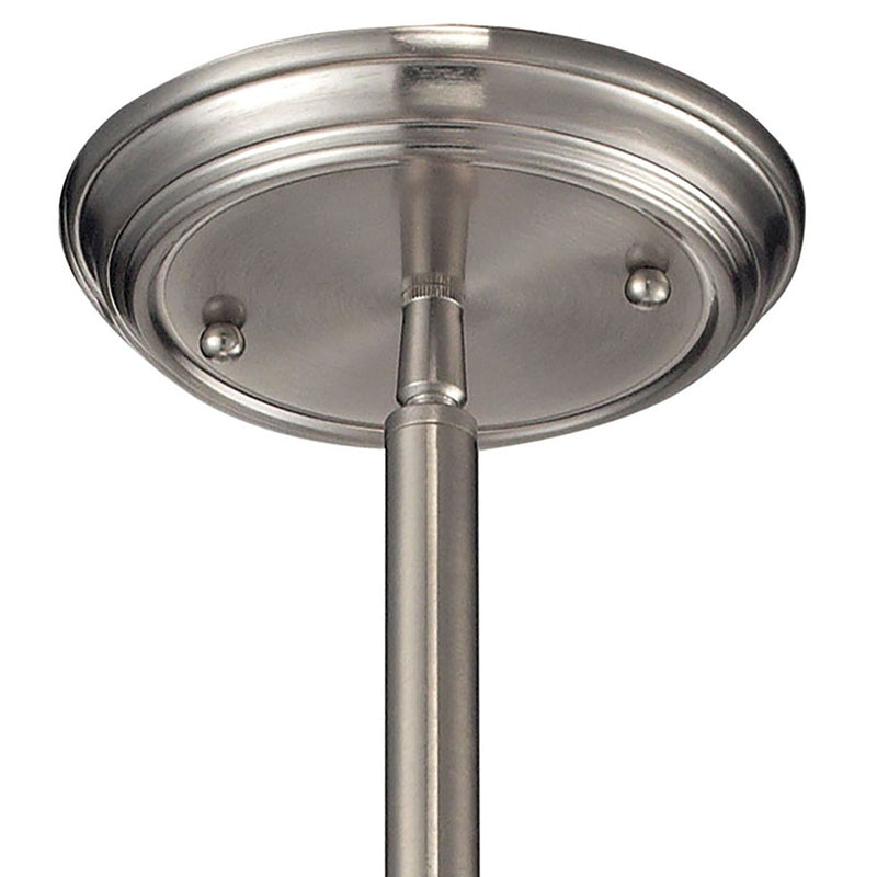 Atlas Lighting Chadwick 13in 1-Light Pendant | Transitional Satin Nickel and Clear Seeded Glass | Kitchen Island & Dining Room | Model CL11750-NK3