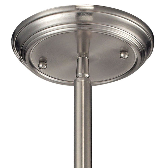Atlas Lighting Chadwick 13'' Wide 1Lt Pendant, Satin Nickel/Clear