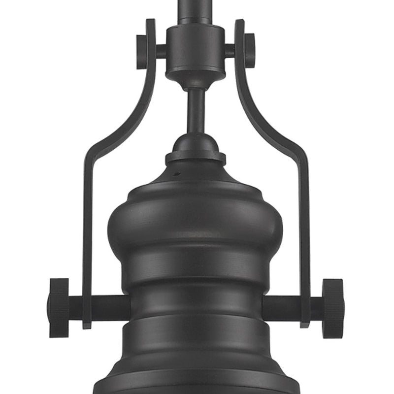Atlas Lighting Chadwick 17in 1-Light Pendant | Transitional Matte Black Metal | Kitchen Island & Dining Room | 17 x 17 x 14 in | Model CL11751-BK