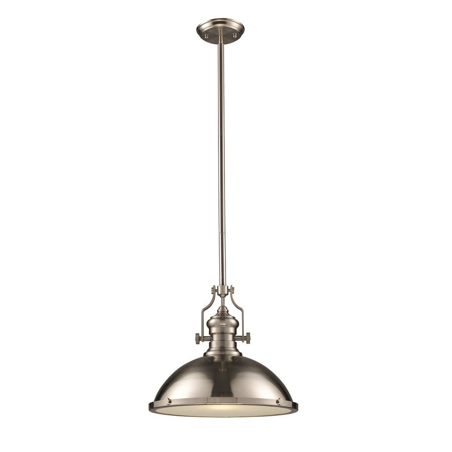 Atlas Lighting Chadwick 17'' Wide 1Lt Pendant, Satin Nickel