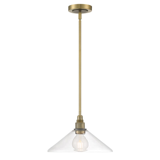 Atlas Lighting Charis 12.5'' Wide 1Lt Pendant, Brass/Bronze/Clear