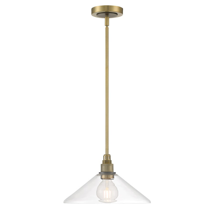 Atlas Lighting Charis 12.5'' Wide 1Lt Pendant, Brass/Bronze/Clear