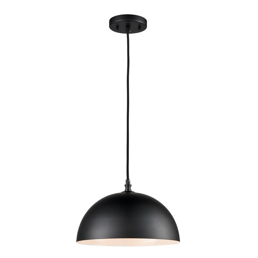 Atlas Lighting Chelsea 12'' Wide 1Lt Pendant, Black
