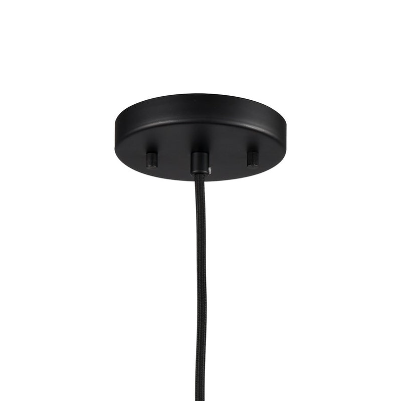 Atlas Lighting Chelsea 12in 1-Light Pendant | Modern Black Metal Dome | Kitchen Island & Dining Room | 12 x 12 x 7.5 in | Model CL11753-BK