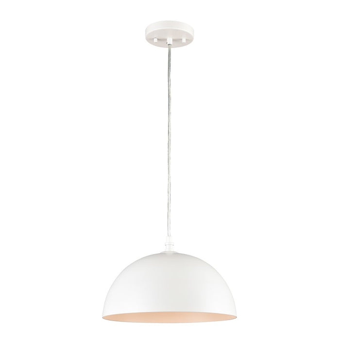 Atlas Lighting Chelsea 12'' Wide 1Lt Pendant, White