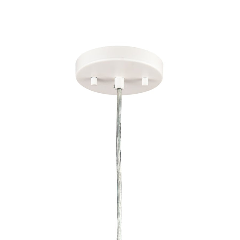 Atlas Lighting Chelsea 12in 1-Light Pendant | Modern White Metal Dome | Kitchen Island & Dining Room | 12 x 12 x 7.5 in | Model CL11753-WH