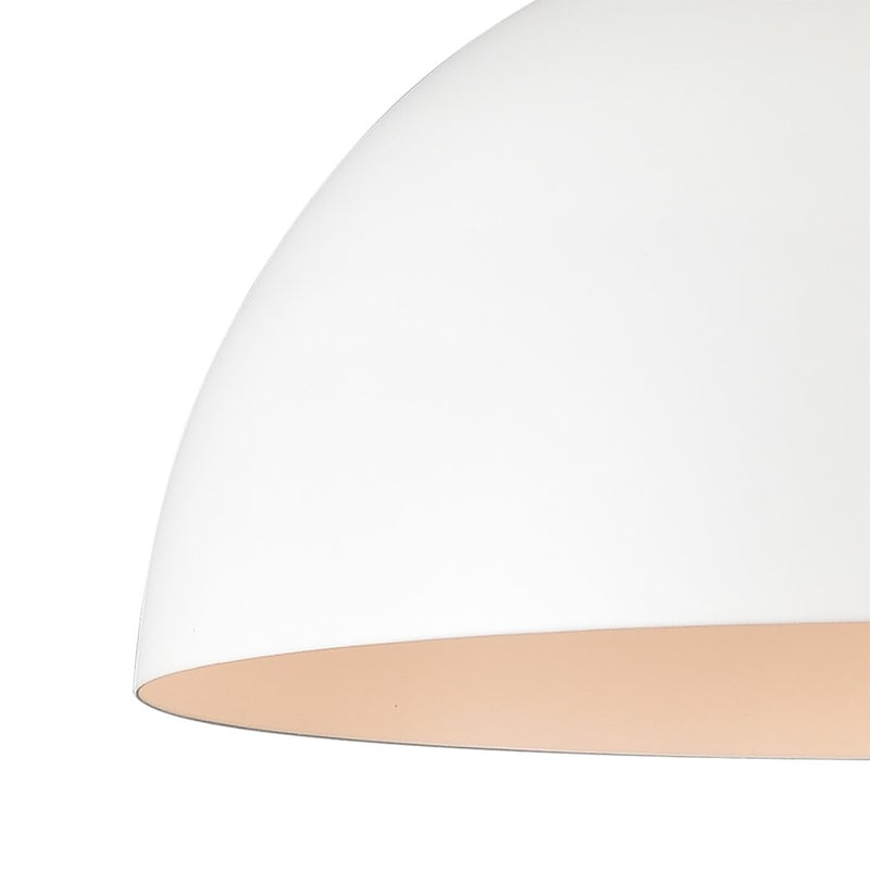 Atlas Lighting Chelsea 12'' Wide 1Lt Pendant, White