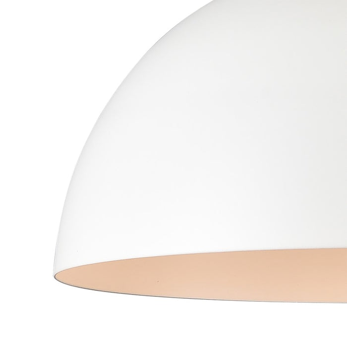 Atlas Lighting Chelsea 12'' Wide 1Lt Pendant, White