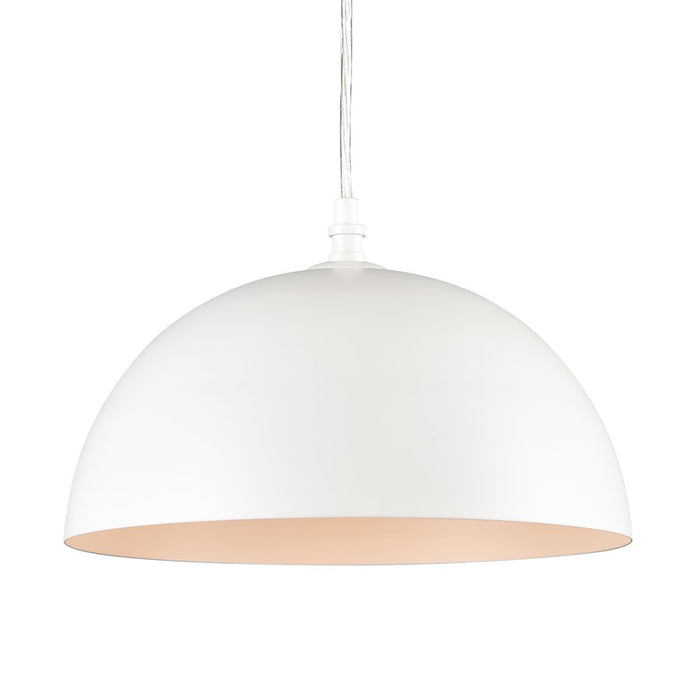 Atlas Lighting Chelsea 12'' Wide 1Lt Pendant, White