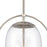 Atlas Lighting Connection 12'' Wide 2Lt Pendant, Satin Nickel/Clear