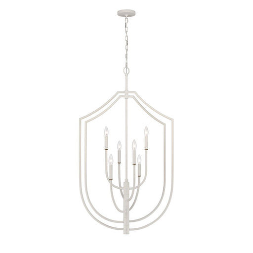 Atlas Lighting Continuance 26'' Wide 6Lt Pendant, White Coral