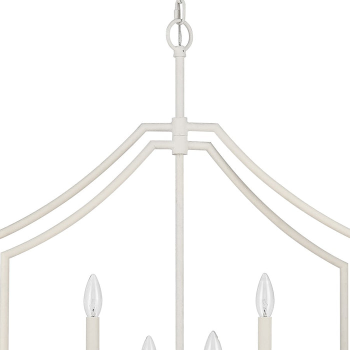 Atlas Lighting Continuance 26'' Wide 6Lt Pendant, White Coral