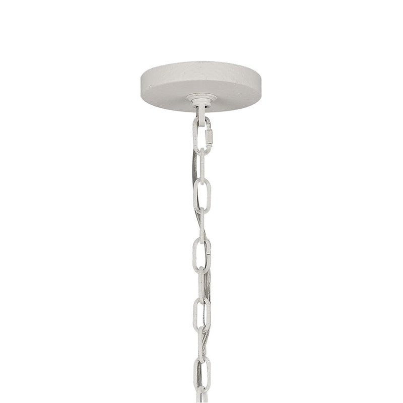Atlas Lighting Continuance 26in 6-Light Pendant | Modern Textured White and Satin Brass Linear | Kitchen Island & Dining Room | Model CL11756-WH