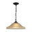 Atlas Lighting Conway 15''W 1Lt Pendant, Bronze/Light Amber Glass