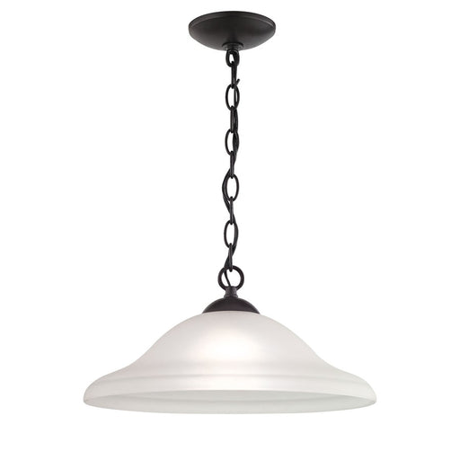 Atlas Lighting Conway 15''W 1Lt Pendant, Oil Rubbed Bronze/White