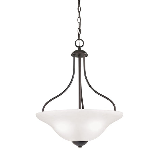 Atlas Lighting Conway 18''W 3Lt Pendant, Oil Rubbed Bronze/White