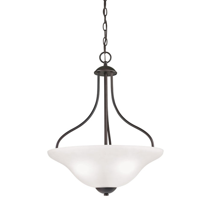 Atlas Lighting Conway 18''W 3Lt Pendant, Oil Rubbed Bronze/White