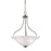 Atlas Lighting Conway 18'' Wide 3Lt Pendant, Brushed Nickel/White