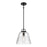 Atlas Lighting Current 12'' Wide 1Lt Pendant, Matte Black/Clear