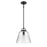 Atlas Lighting Current 12'' Wide 1Lt Pendant, Matte Black/Clear