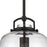 Atlas Lighting Current 12'' Wide 1Lt Pendant, Matte Black/Clear
