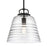Atlas Lighting Current 12'' Wide 1Lt Pendant, Matte Black/Clear