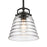 Atlas Lighting Current 8'' Wide 1Lt Pendant, Matte Black/Clear
