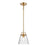 Atlas Lighting Current 8'' Wide 1Lt Pendant, Satin Brass/Clear