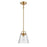 Atlas Lighting Current 8'' Wide 1Lt Pendant, Satin Brass/Clear