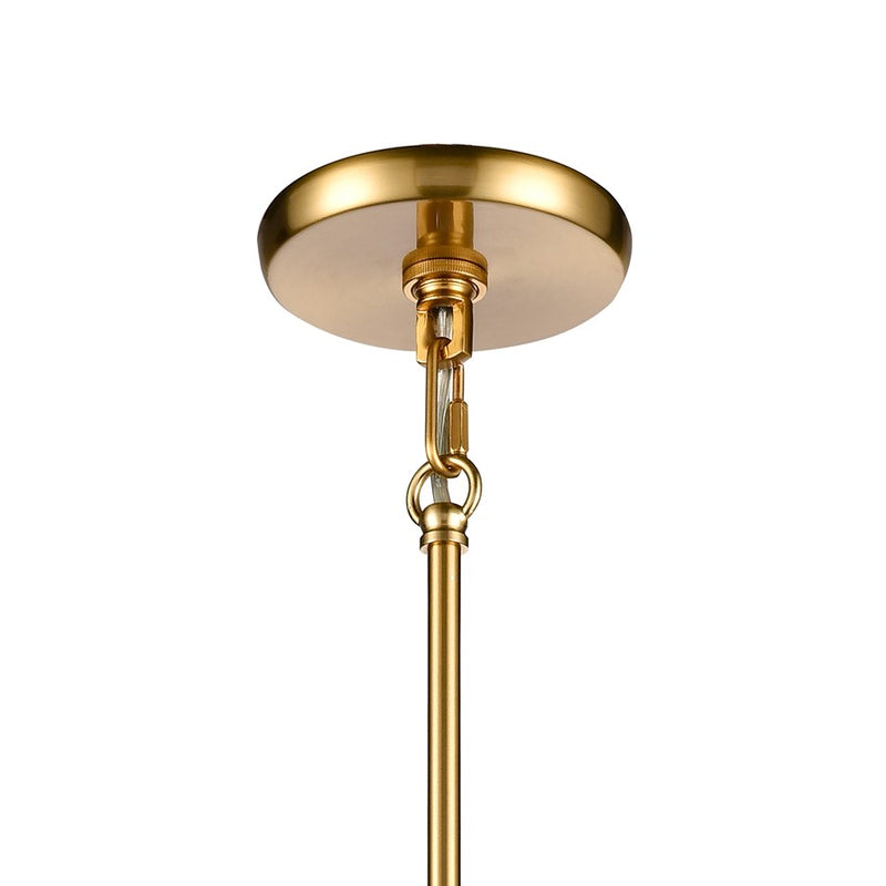 Atlas Lighting Current 8'' Wide 1Lt Pendant, Satin Brass/Clear