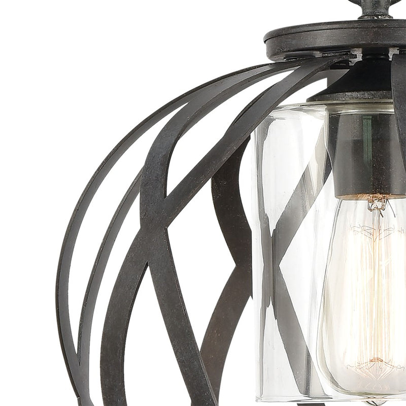 Atlas Lighting Daisy 12in 1-Light Pendant | Transitional Midnight Bronze and Clear Glass | Kitchen Island & Dining Room | Model CL11761-BZ