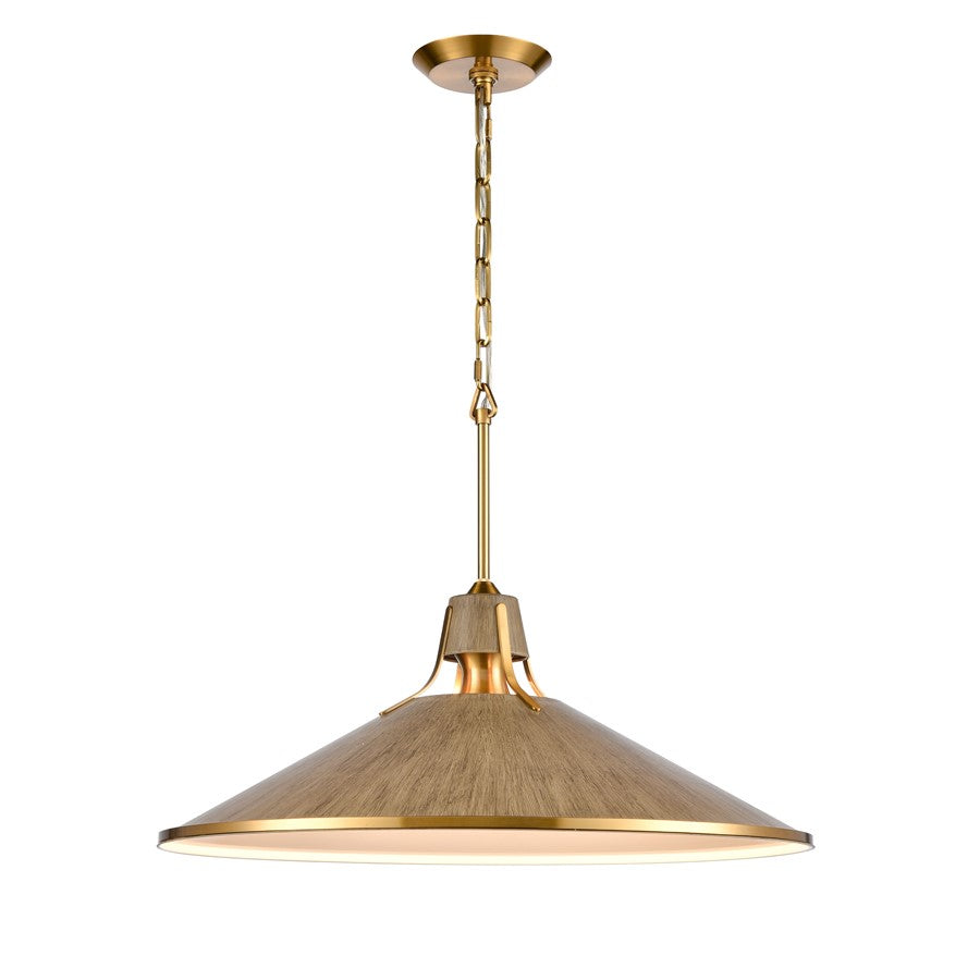 Atlas Lighting Danique 24'' Wide 1Lt Pendant, Corkwood/Natural