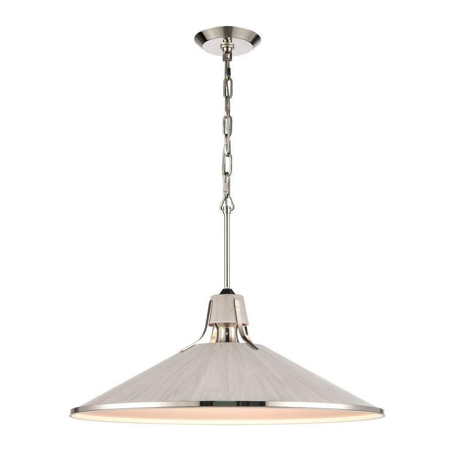 Atlas Lighting Danique 24''W 1Lt Pendant, Sunbleached Oak/Natural