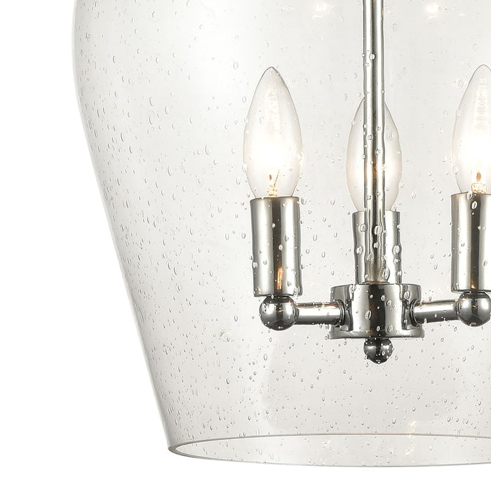 Atlas Lighting Darlene 13'' Wide 3Lt Pendant, Polished Chrome/Clear