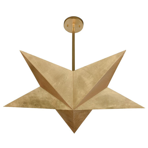 Atlas Lighting Drama 40'' Wide 5Lt Pendant, Gold Leaf
