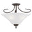 Atlas Lighting Elipse 19'' Wide 3Lt Pendant, Painted Bronze/White