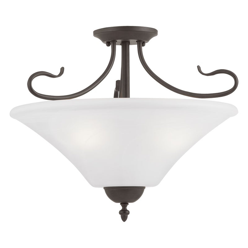 Atlas Lighting Elipse 19in 3-Light Pendant | Traditional Painted Bronze and White Frosted Glass | Kitchen Island & Dining Room | Model CL11767-BZ