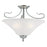 Atlas Lighting Elipse 19'' Wide 3Lt Pendant, Brushed Nickel/White