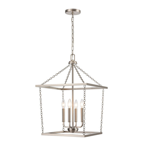 Atlas Lighting Emmett 17'' Wide 4Lt Pendant, Brushed Nickel