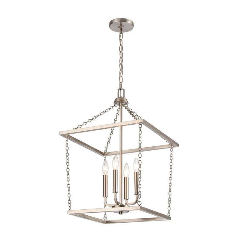 Atlas Lighting Emmett 17'' Wide 4Lt Pendant, Brushed Nickel