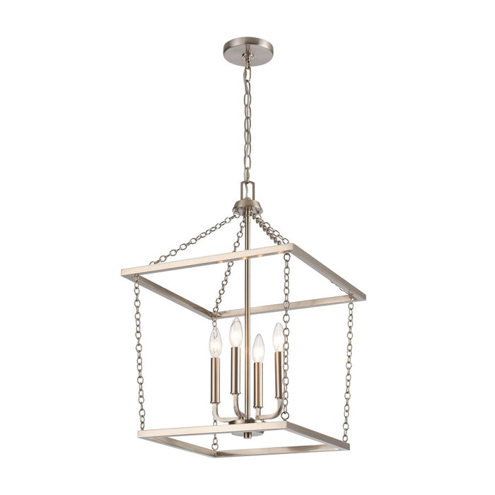 Atlas Lighting Emmett 17'' Wide 4Lt Pendant, Brushed Nickel