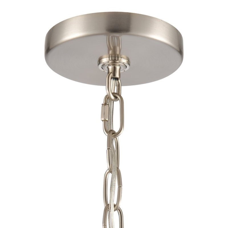 Atlas Lighting Emmett 17in 4-Light Pendant | Transitional Brushed Nickel Metal Cage | Kitchen Island & Dining Room | Model CL11769-NK