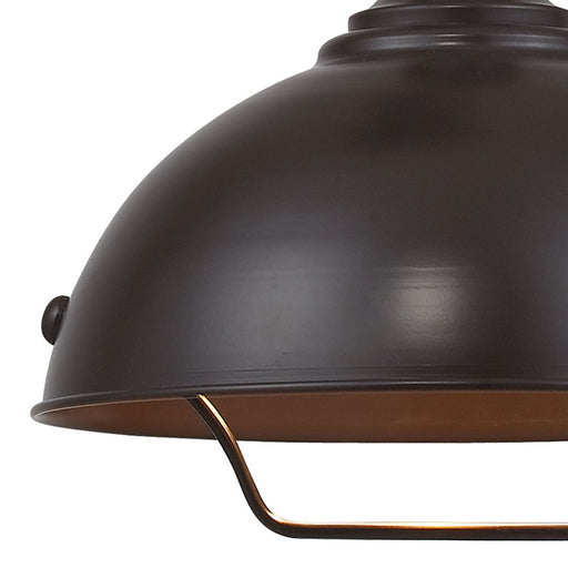 Atlas Lighting Farmhouse 14'' Wide 1Lt Pendant, Oiled Bronze