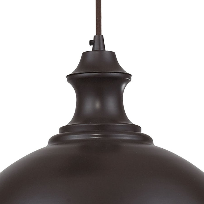 Atlas Lighting Farmhouse 14'' Wide 1Lt Pendant, Oiled Bronze