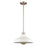 Atlas Lighting Grenville 13''W 1Lt Pendant, Brushed Nickel/White