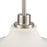 Atlas Lighting Grenville 13''W 1Lt Pendant, Brushed Nickel/White
