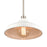 Atlas Lighting Grenville 13''W 1Lt Pendant, Brushed Nickel/White