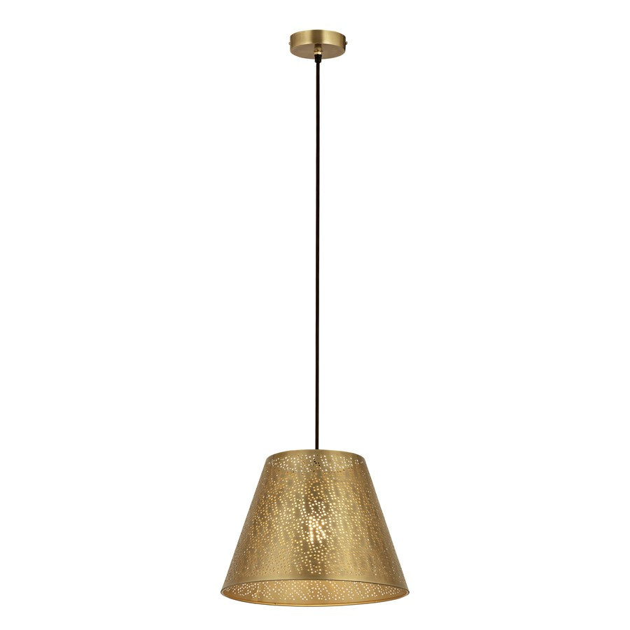 Atlas Lighting Hargen 15'' Wide 1Lt Pendant, Antique Brass/Gold
