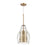 Atlas Lighting Herndon 11'' Wide 1Lt Pendant, Antique Gold/CLear